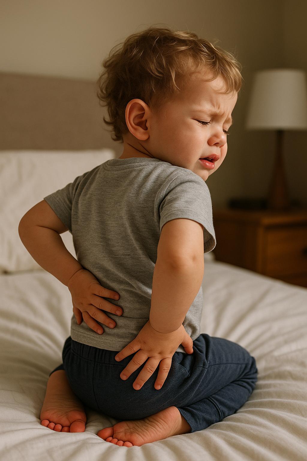 Wenn kleine Rücken schmerzen: Ursachen und Hilfe für 2-jährige Kinder - Illustration