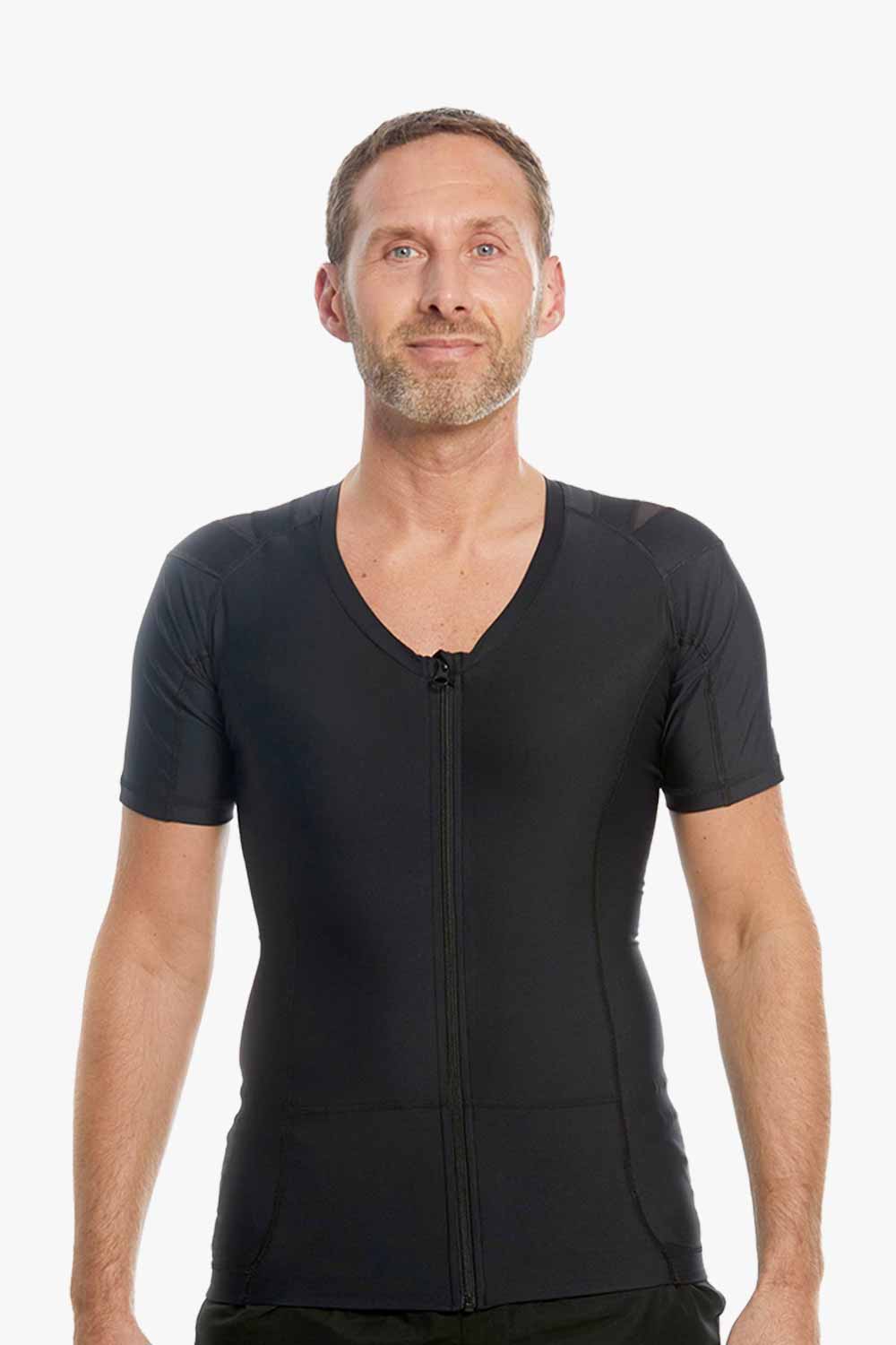 mens posture shirt mit reißverschluss