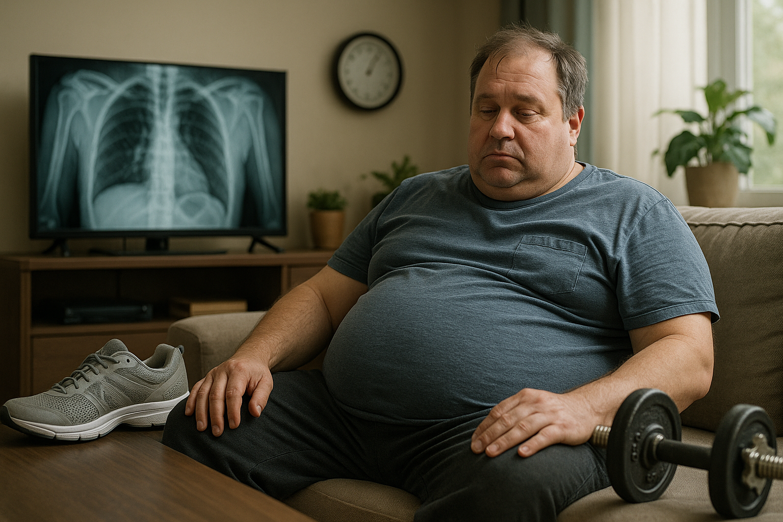 Schlechte Fitness: Wie Bewegungsmangel deine Gesundheit gefährdet und was du dagegen tun kannst - Illustration