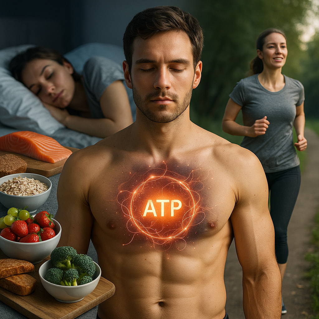 Energie im Alltag: So tankt dein Körper auf - Illustration