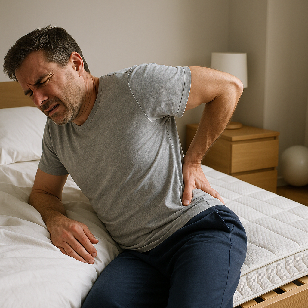 Rückenschmerzen im Bett vermeiden: So finden Sie die richtige Schlafposition und Matratze - Illustration