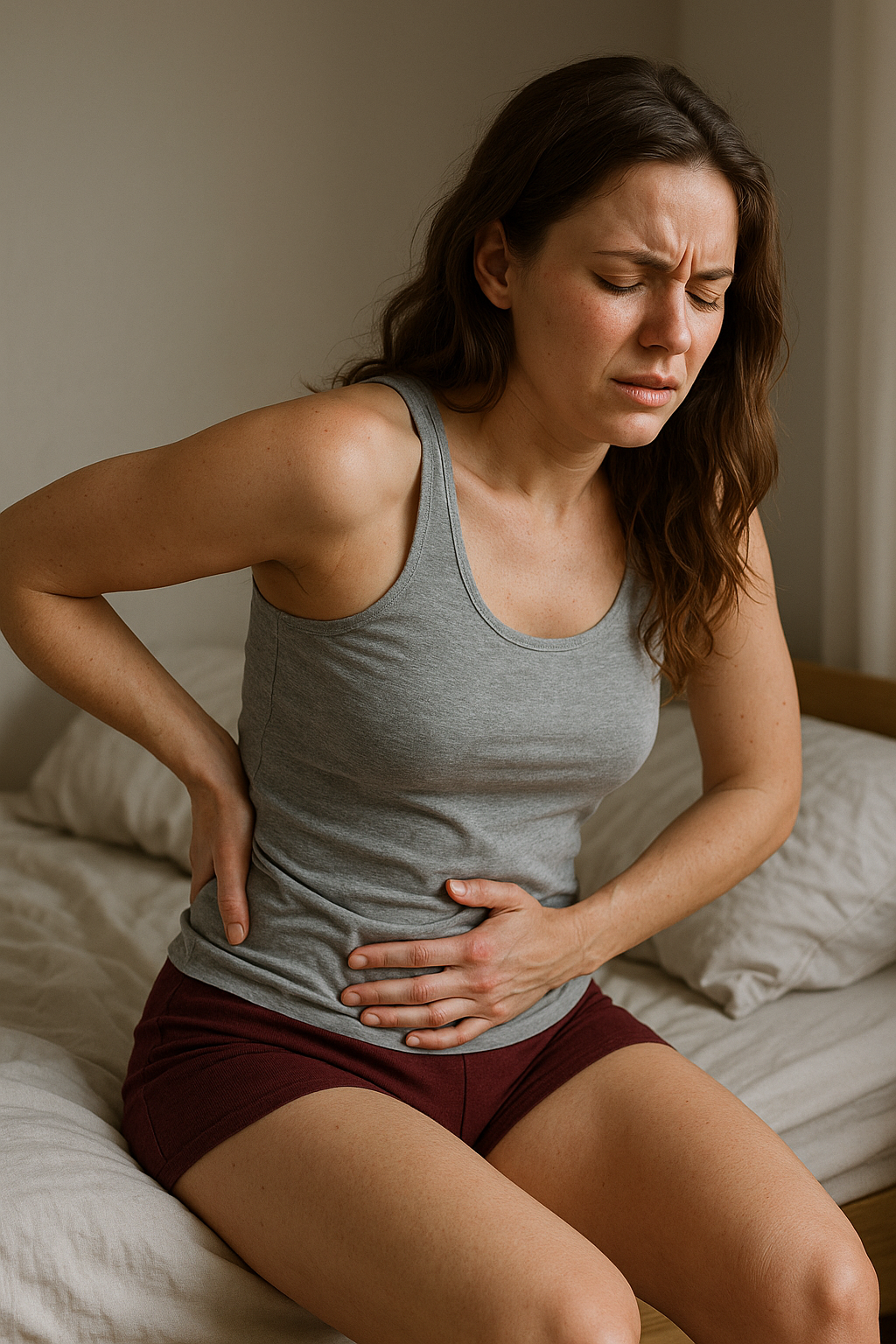 Verstehe die Ursache deiner Rückenschmerzen während der Periode - Illustration