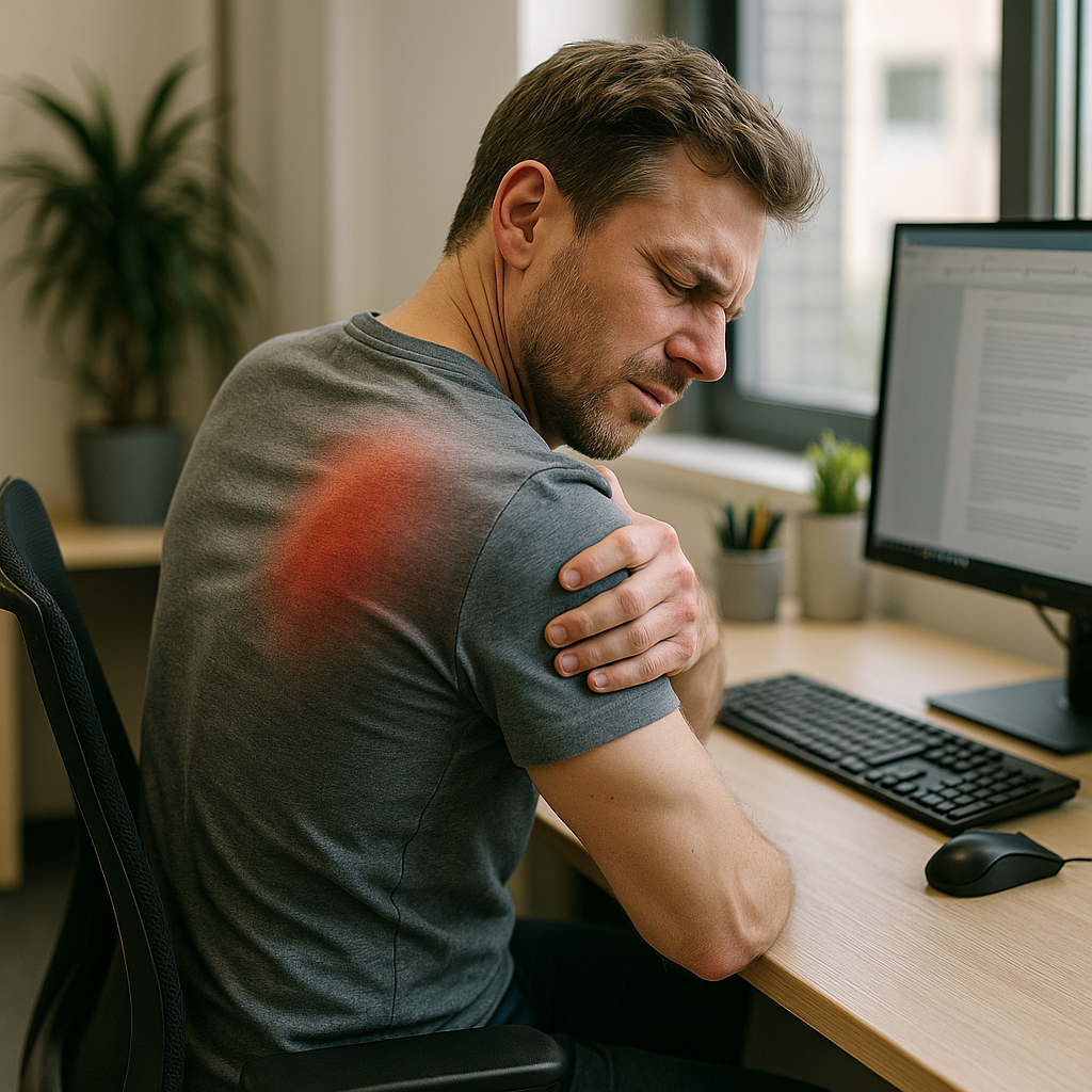 Schmerzen im oberen Rücken: Ursachen verstehen und lindern - Illustration