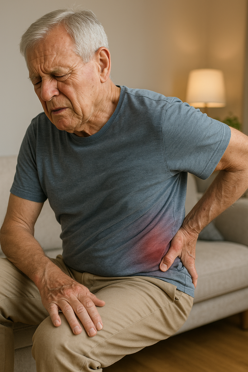 Übungsleser entdecken die Symptome der Wirbelsäulenarthrose und lindern Schmerzen - Illustration