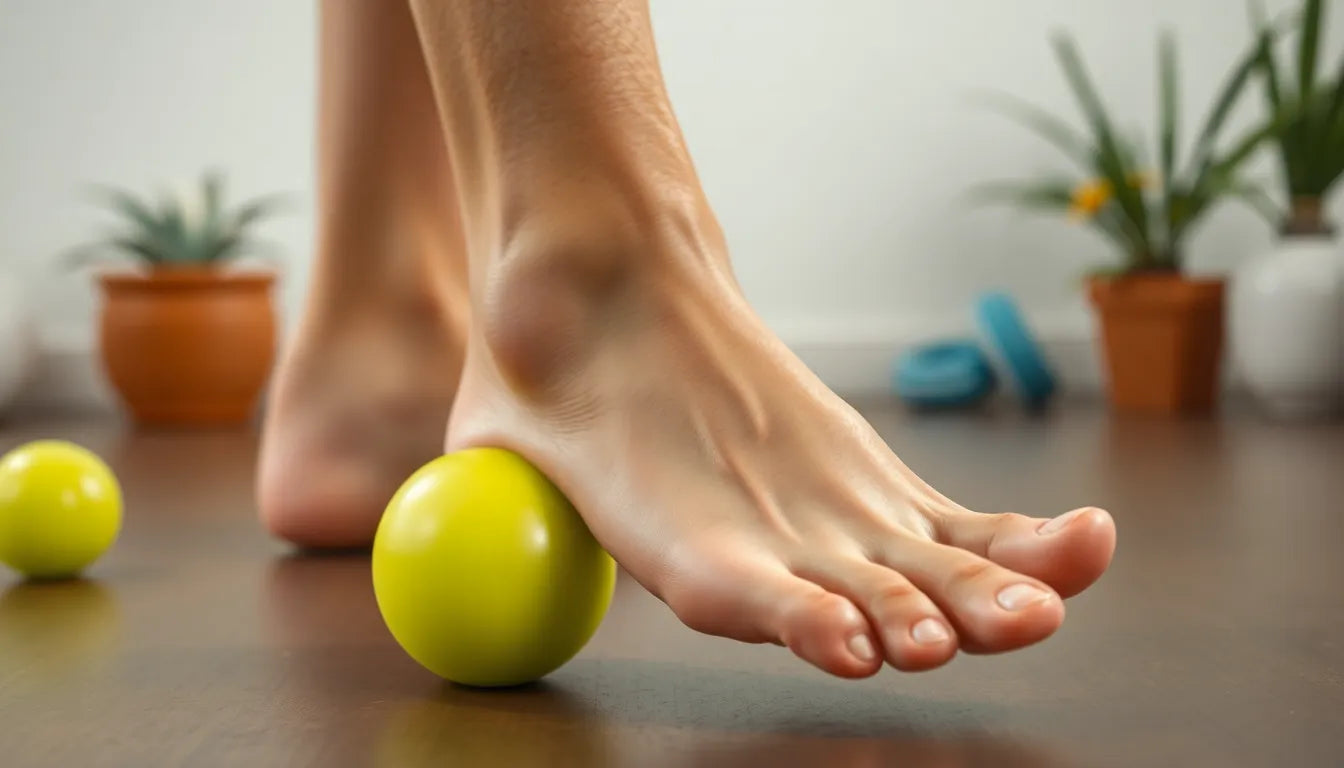 Übungsleser: effektive ballübungen gegen fersensporn schmerzen entdecken - Illustration