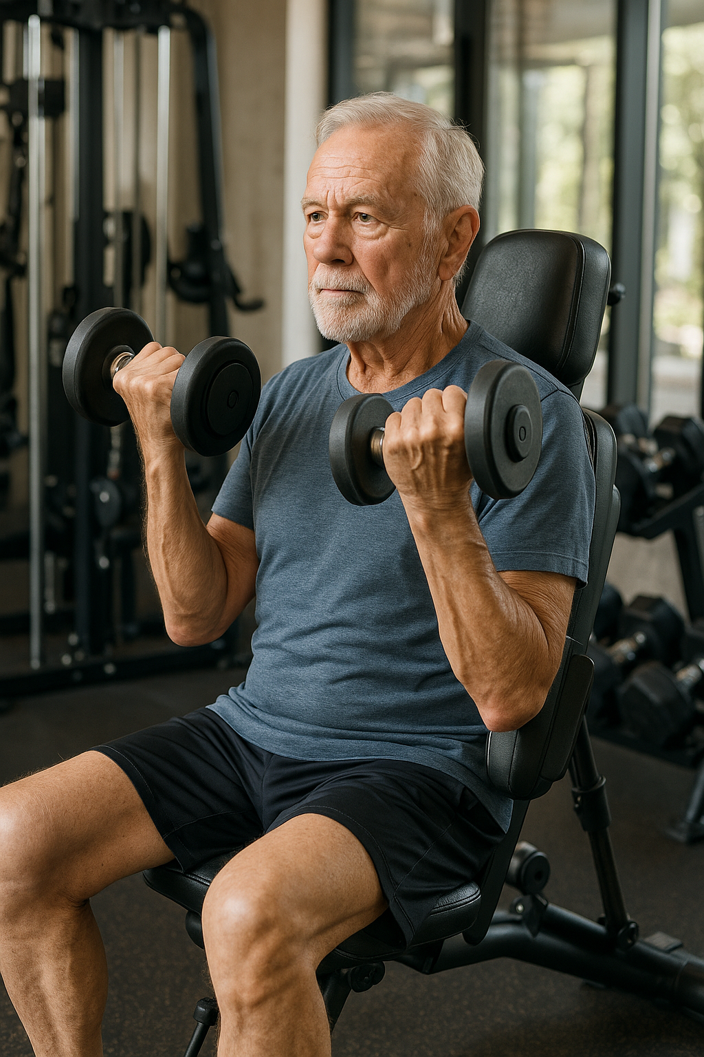 Krafttraining für ältere: so bleiben Sie fit und gesund im Alter - Illustration