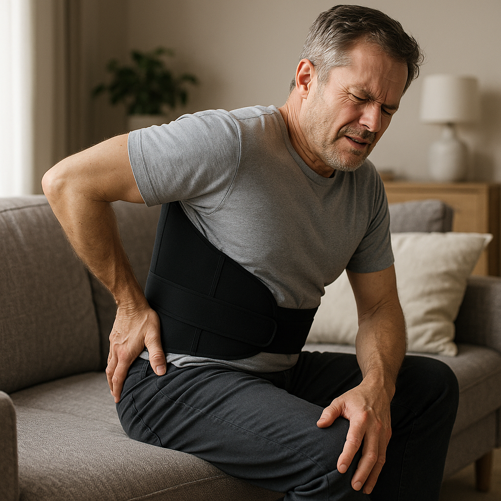 Schmerzen im gesäß und unteren rücken: was tun? - Illustration