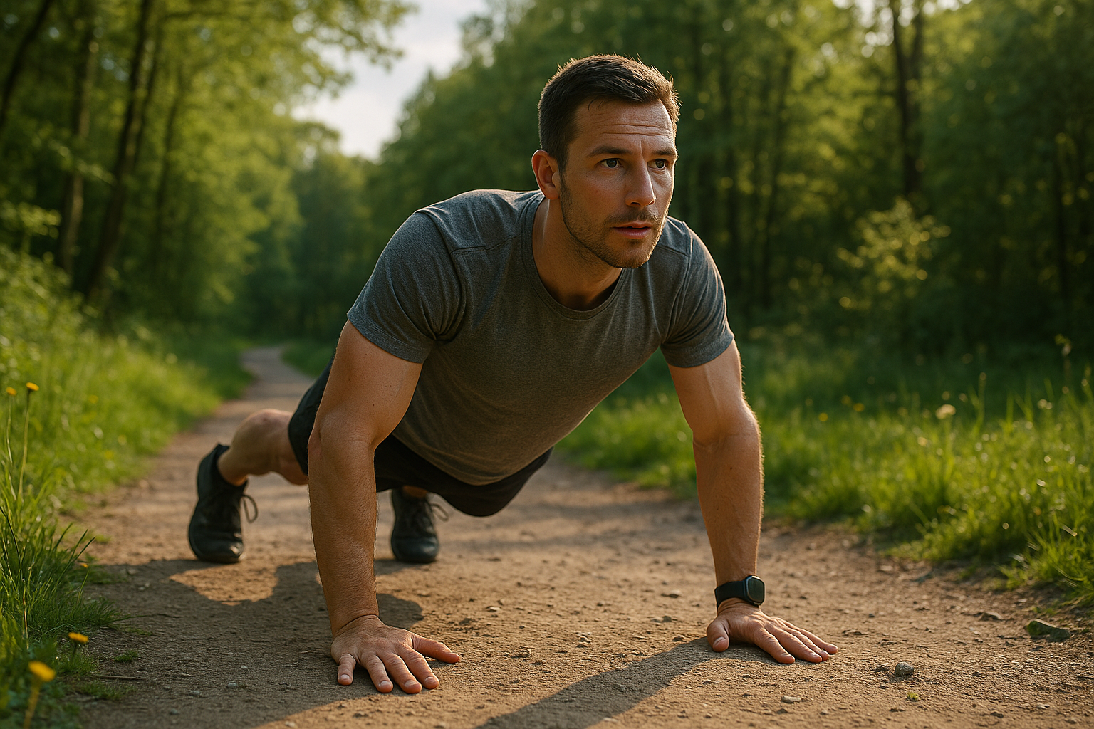Natur als Fitnessstudio: Entdecke die Kraft des Outdoor-Sports - Illustration
