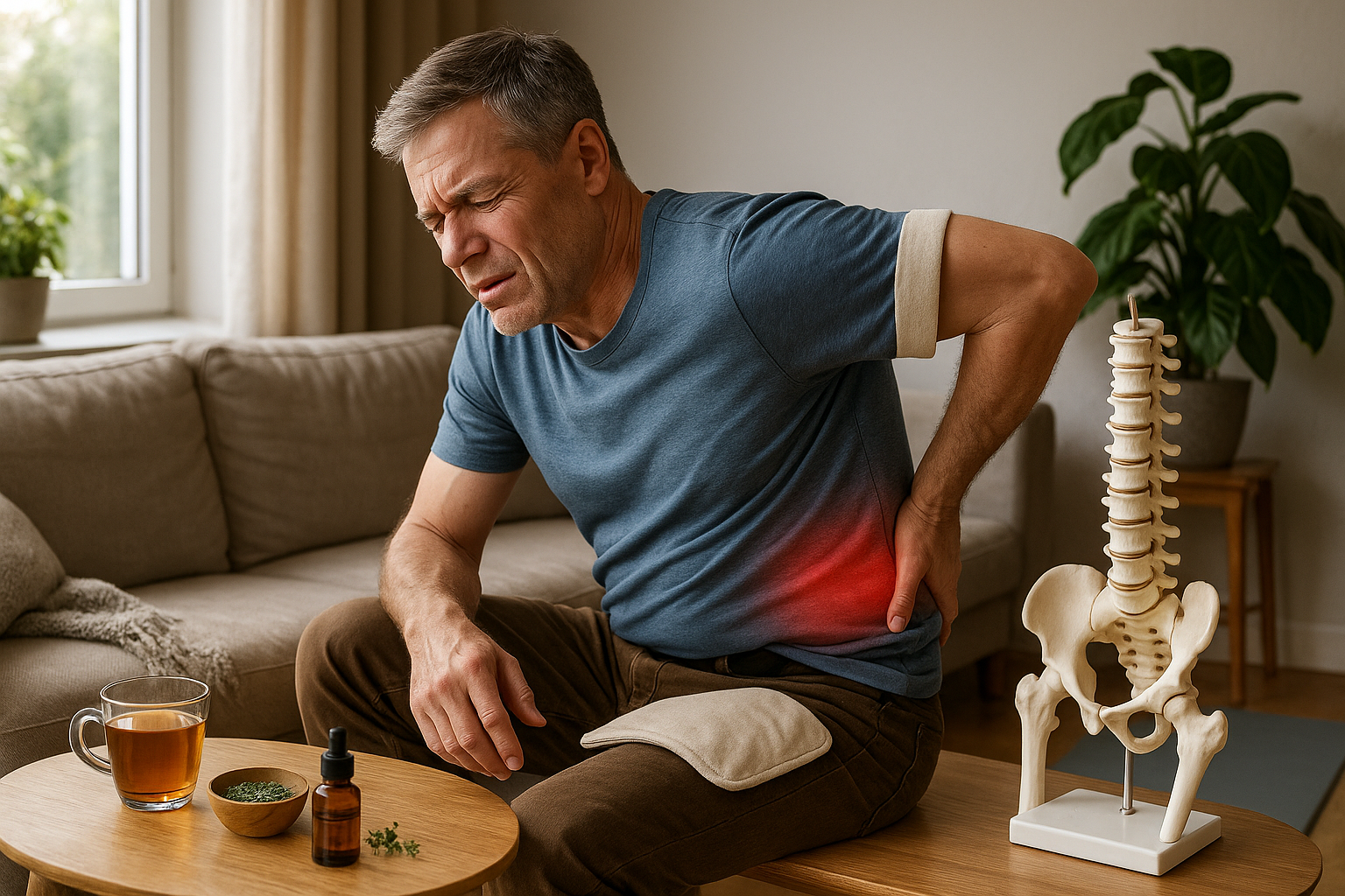 Schmerzen ade: effektive Wege zur Linderung von Rückenschmerzen - Illustration