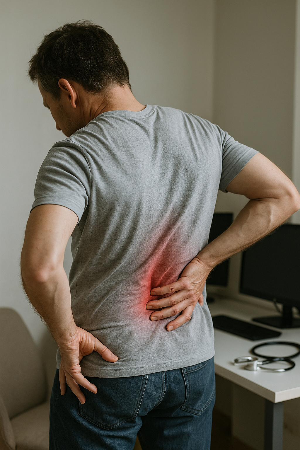 Entdecken Sie die Ursachen für Schmerzen auf der rechten Seite des Rückens und finden Sie Linderung - Illustration