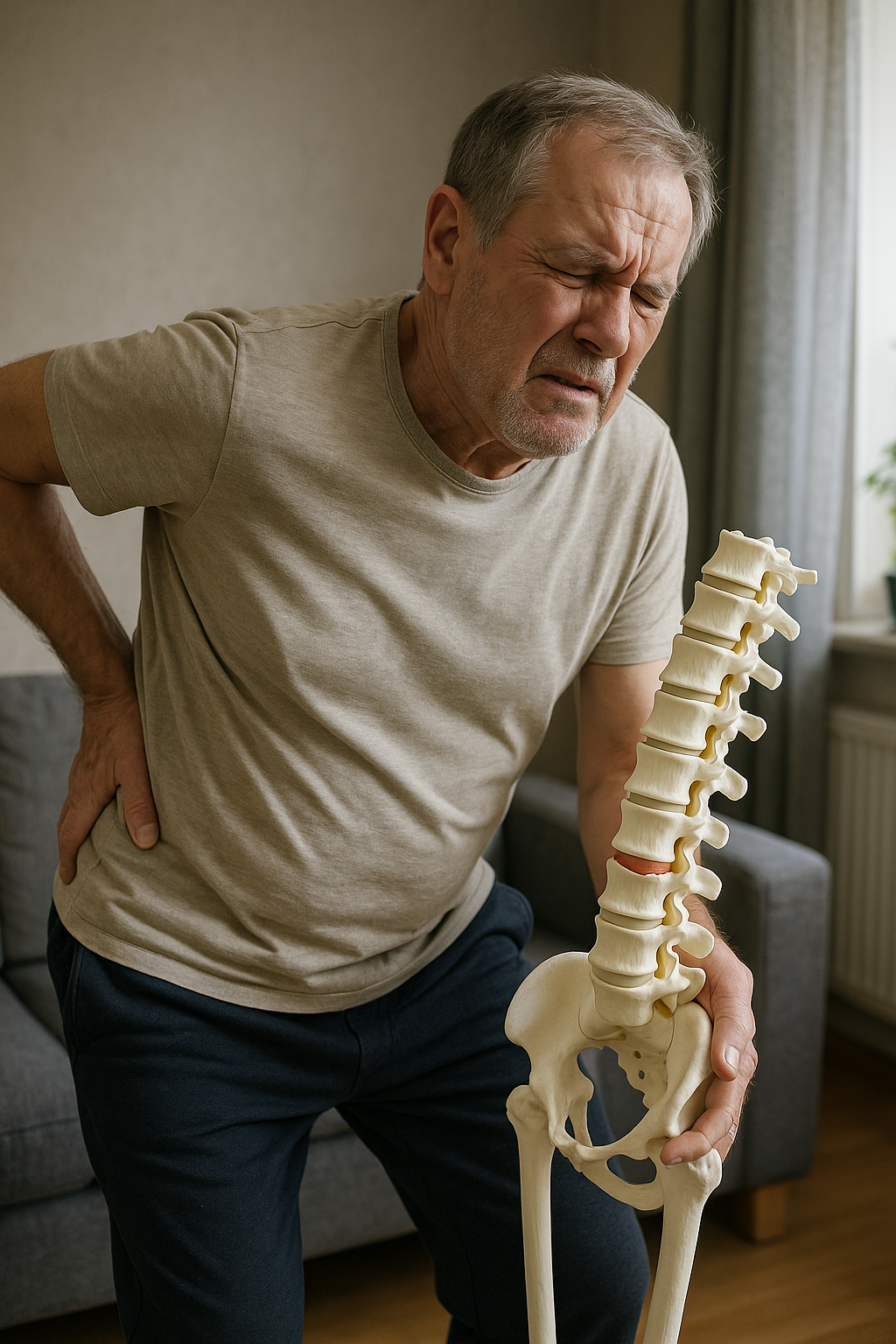 Übungsleser: effektive Übungen zur Linderung von Wirbelkörperkompression - Illustration