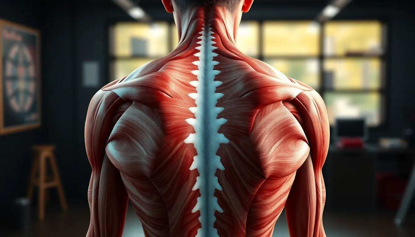 Rückenmuskeln anatomie: der Übungsleser-Leitfaden für eine starke Wirbelsäule - Illustration