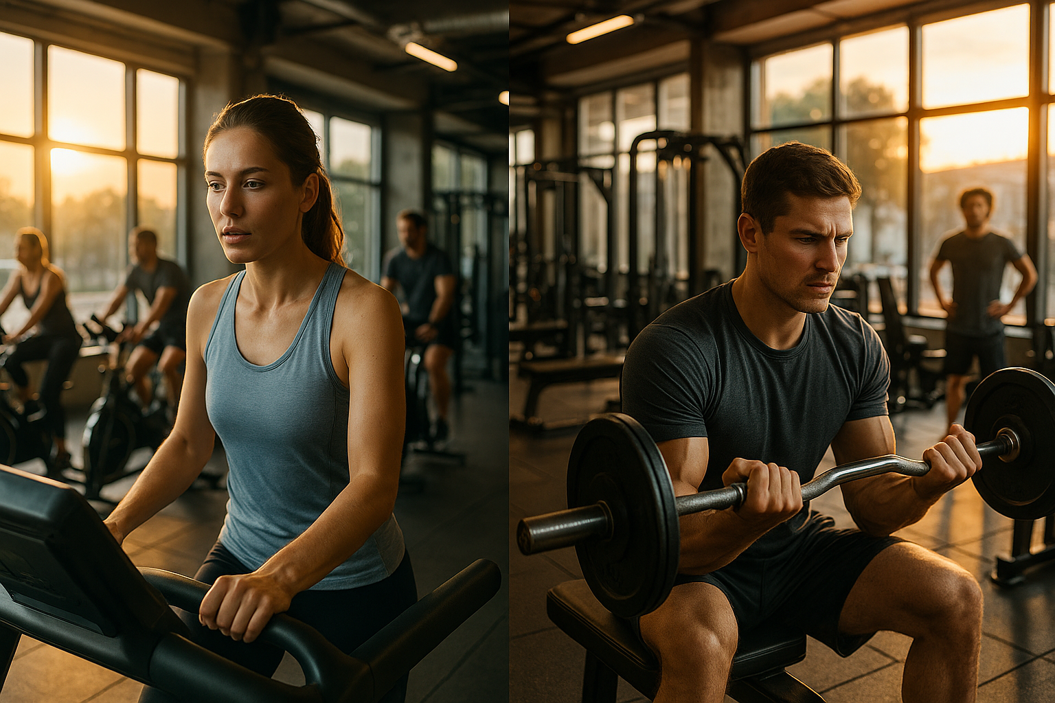 Finde deine ideale Trainingszeit: Tipps für ein effektives Workout im Fitnessstudio - Illustration