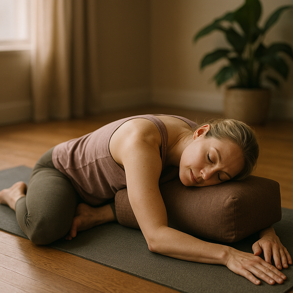 Entspannung und Flexibilität: entdecke die Welt von yin yoga - Illustration