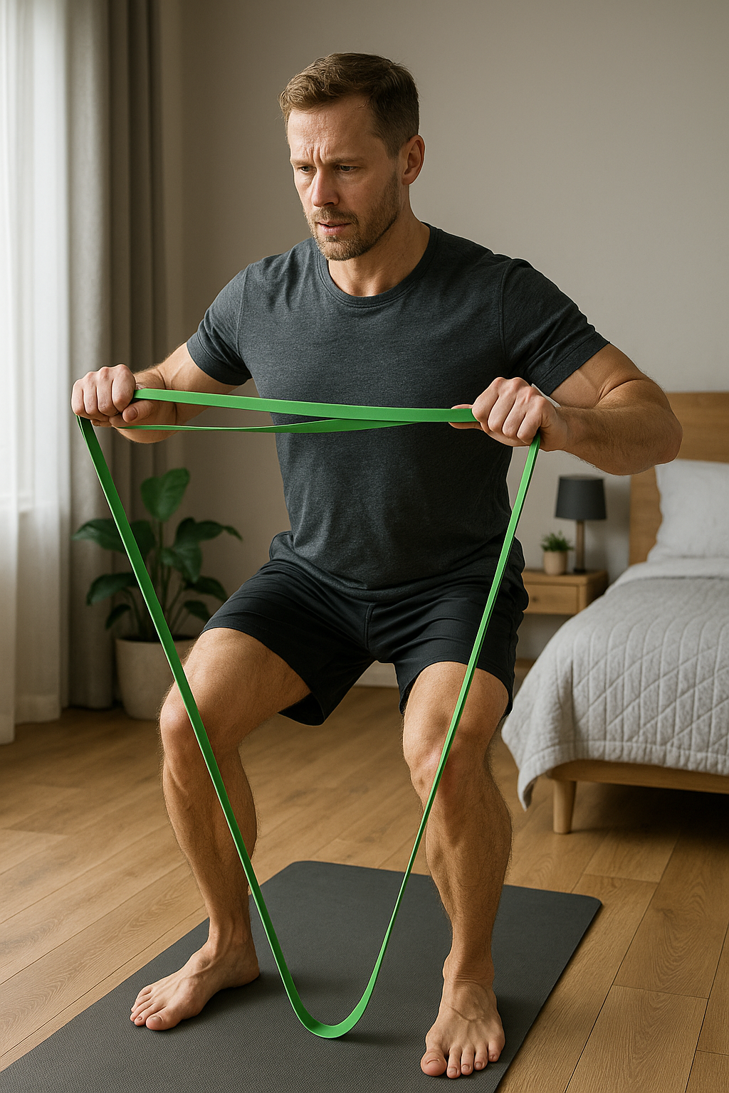 Entdecke die Vielseitigkeit des fitnessbands für dein Heimtraining - Illustration