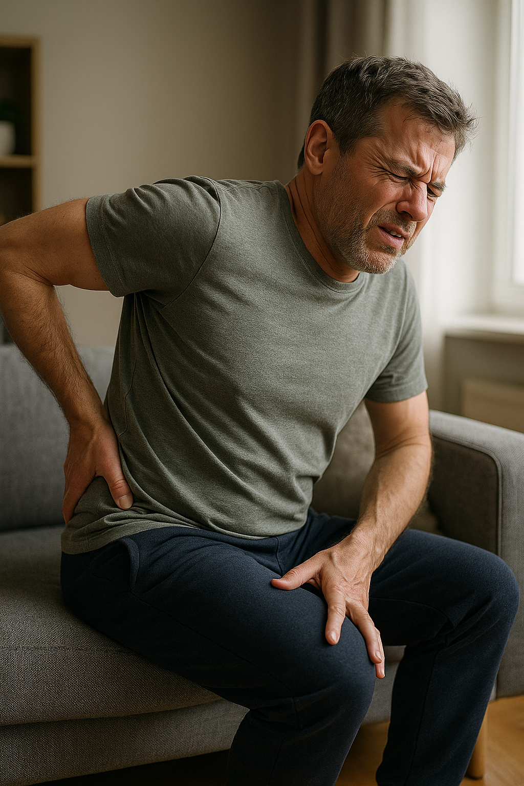 Finde Linderung: Tipps bei starken Schmerzen im unteren Rücken und Gesäß - Illustration