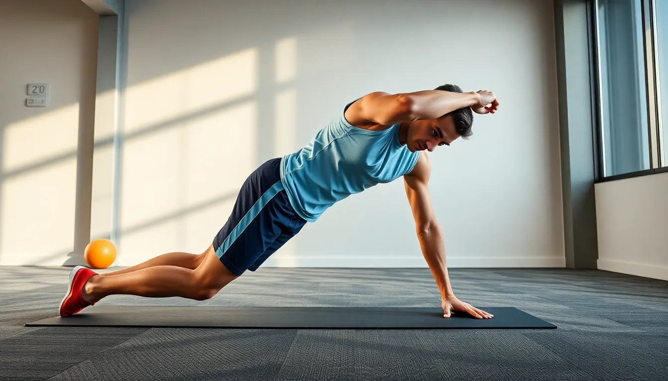 Übungsleser entdecken isometrische Übungen für mehr Muskelkraft und Stabilität - Illustration