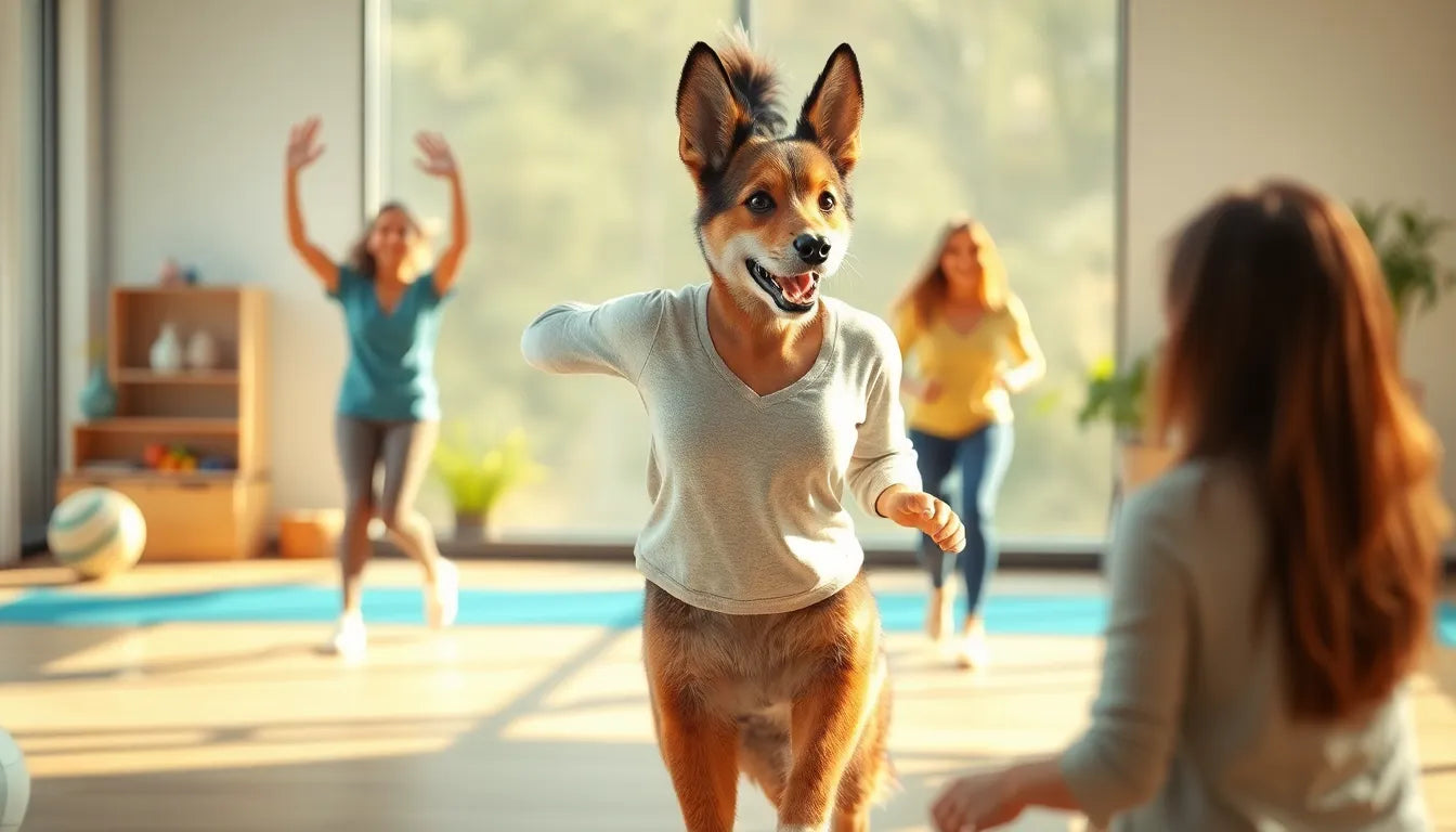 Übungsleser entdecken tierische dehnübungen für mehr Spaß im Alltag - Illustration