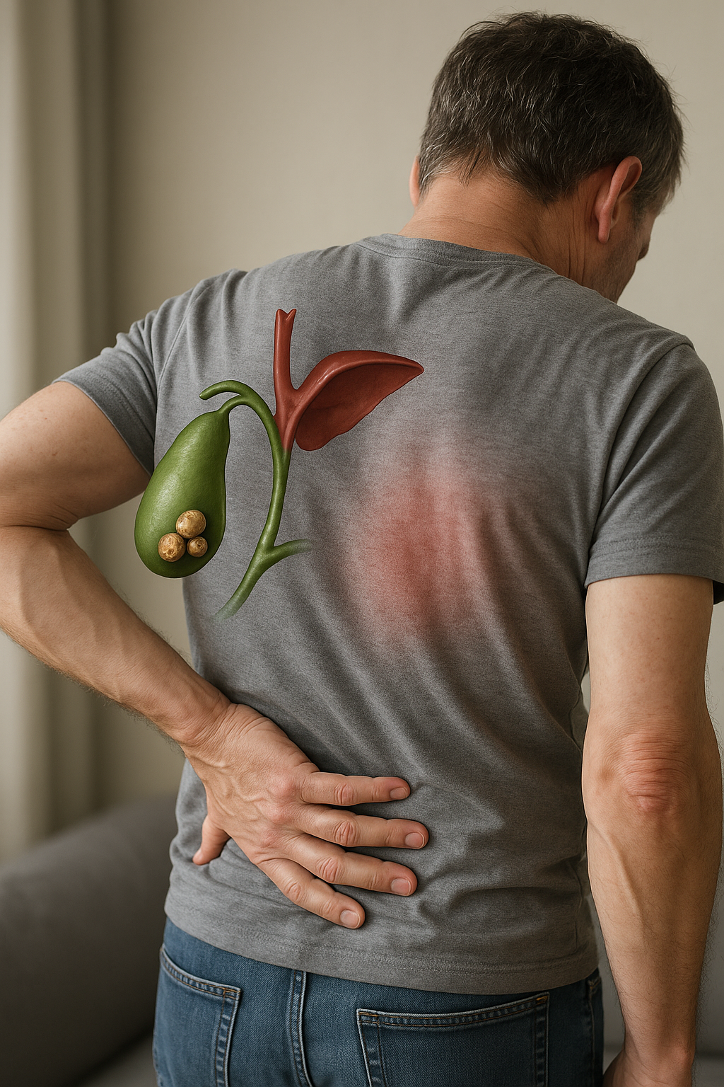 Gallensteine im Visier: wenn Rückenschmerzen mehr als nur Muskelverspannungen sind - Illustration