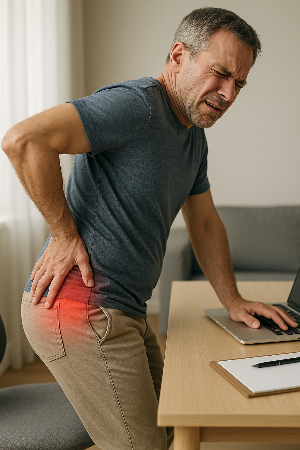 Einseitige Gesäßschmerzen: Ursachen und Lösungen entdecken - Illustration