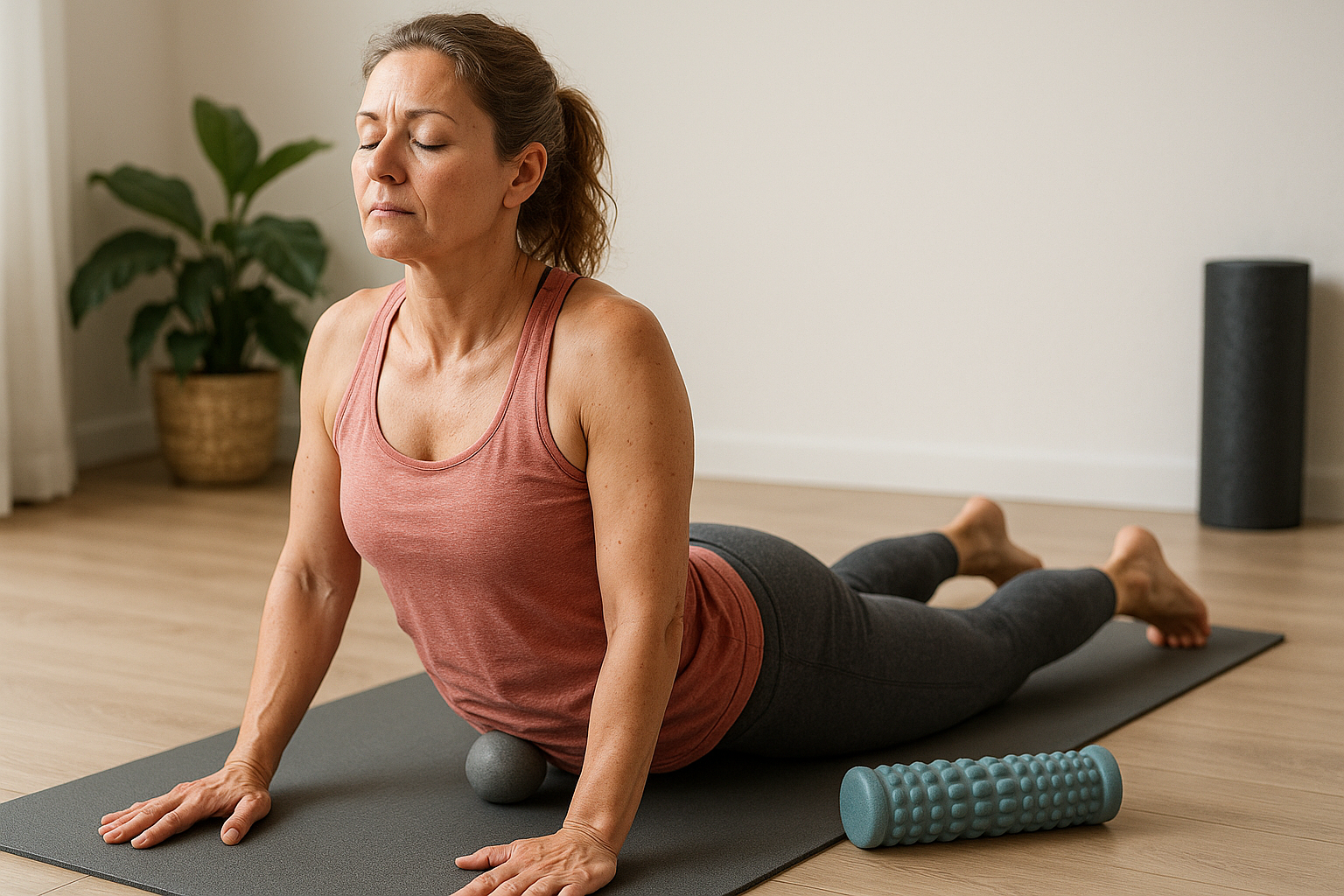 Yoga als sanfte Lösung gegen rückenschmerzen: effektive Übungen und Tipps - Illustration