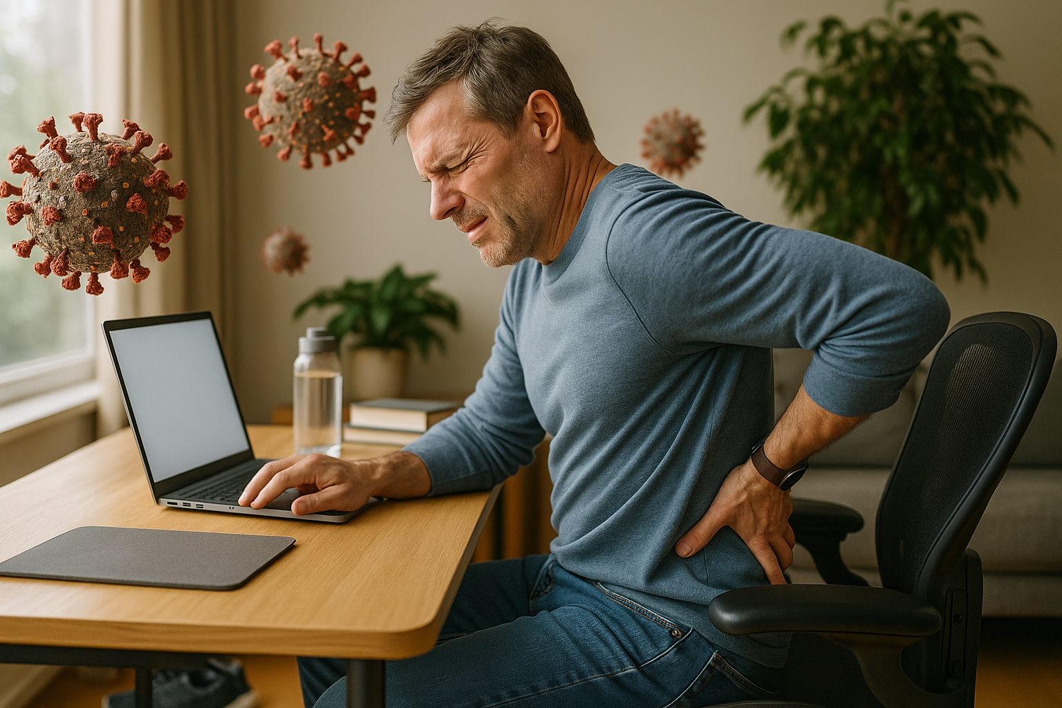 Corona-bedingte Rückenschmerzen: Lösungen für ein schmerzfreies Leben - Illustration