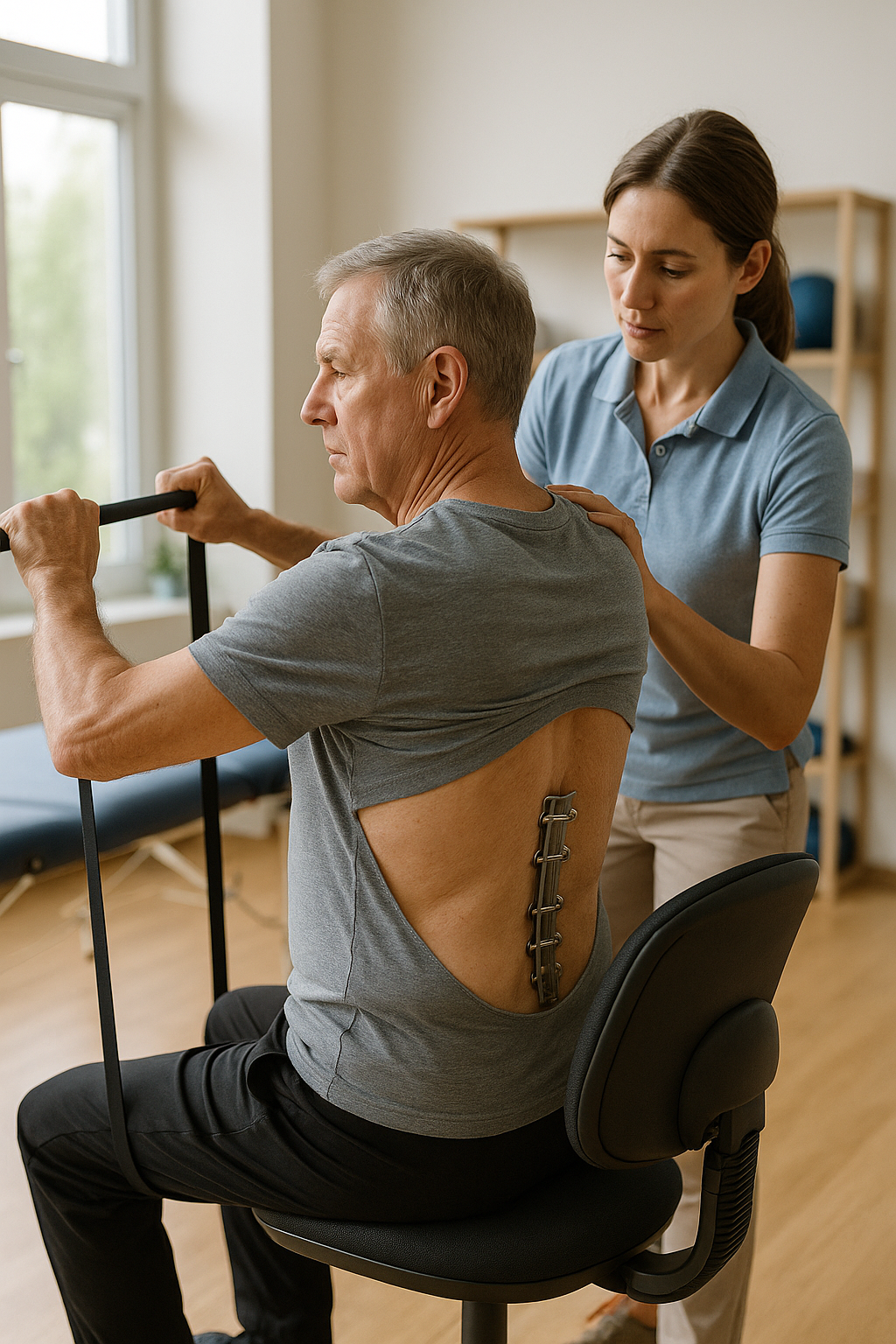 Übungsleser: effektive Übungen nach wirbelversteifung für eine schnellere Genesung - Illustration