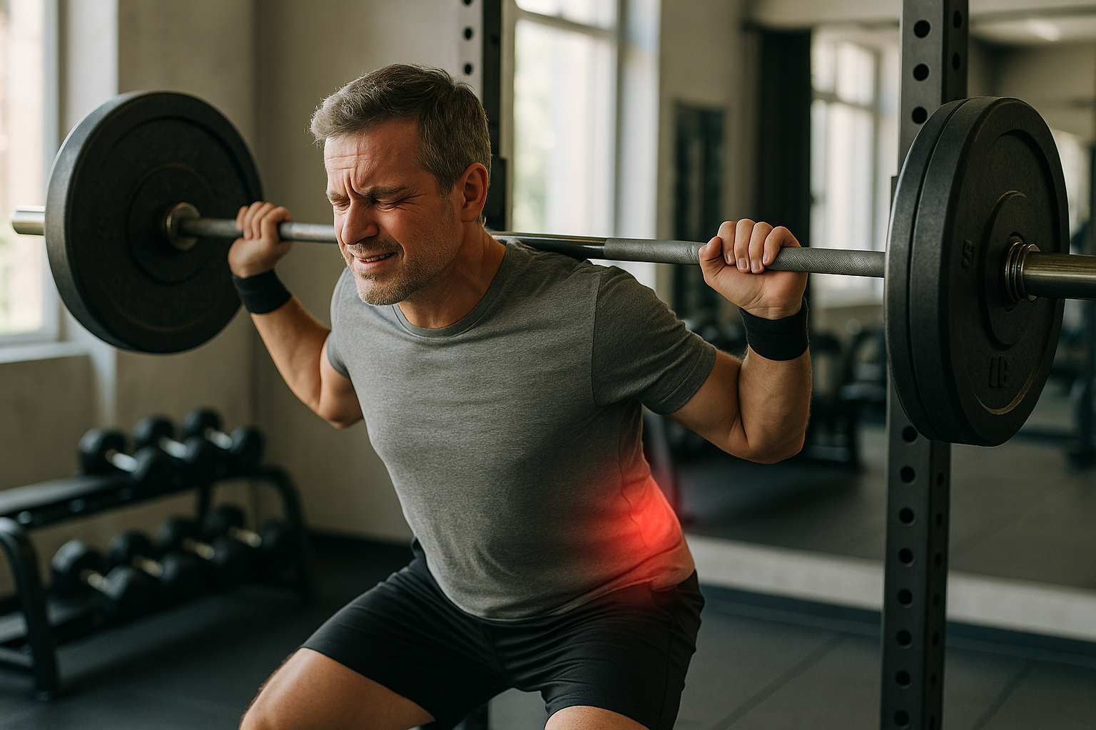 Krafttraining als Schlüssel zur Linderung von Rückenschmerzen im unteren Bereich - Illustration