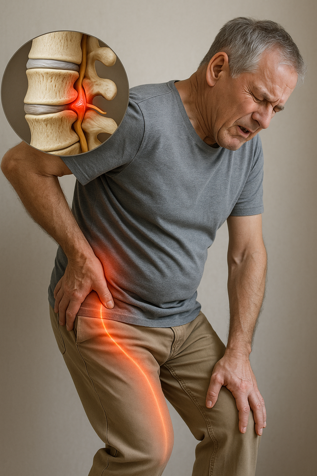 Spinalkanalstenose L4/L5: Erkennen Sie die Warnsignale Ihrer Wirbelsäule - Illustration