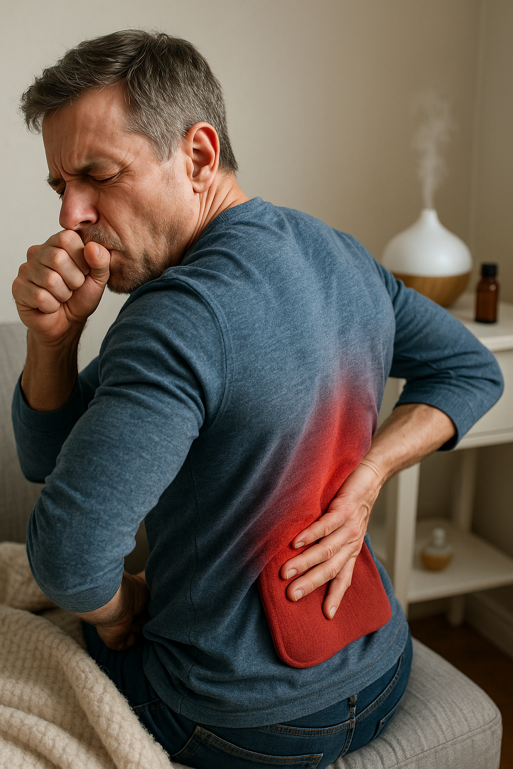 Wenn Husten den Rücken schmerzen lässt: Ursachen und Lösungen - Illustration