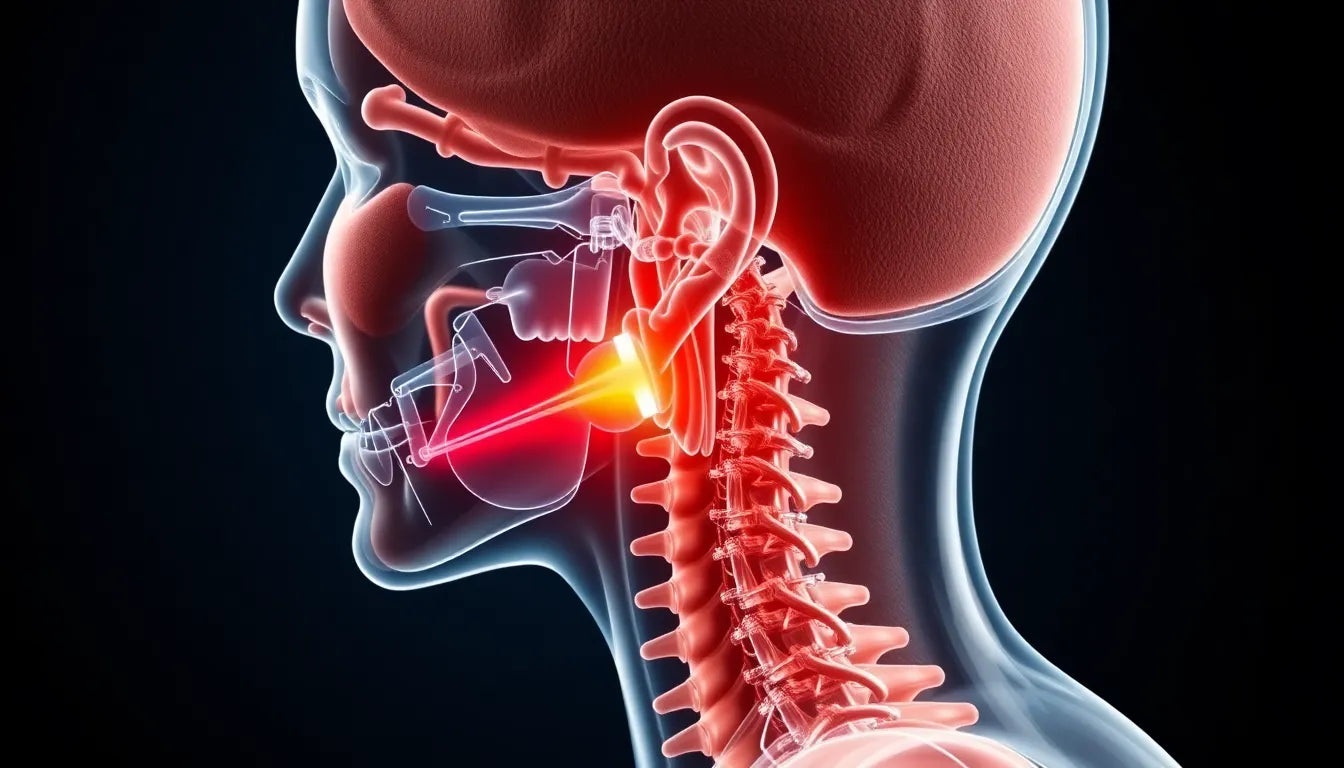 Nackenschmerzen verstehen: symptome der bandscheibenprotrusion in der hws erkennen - Illustration