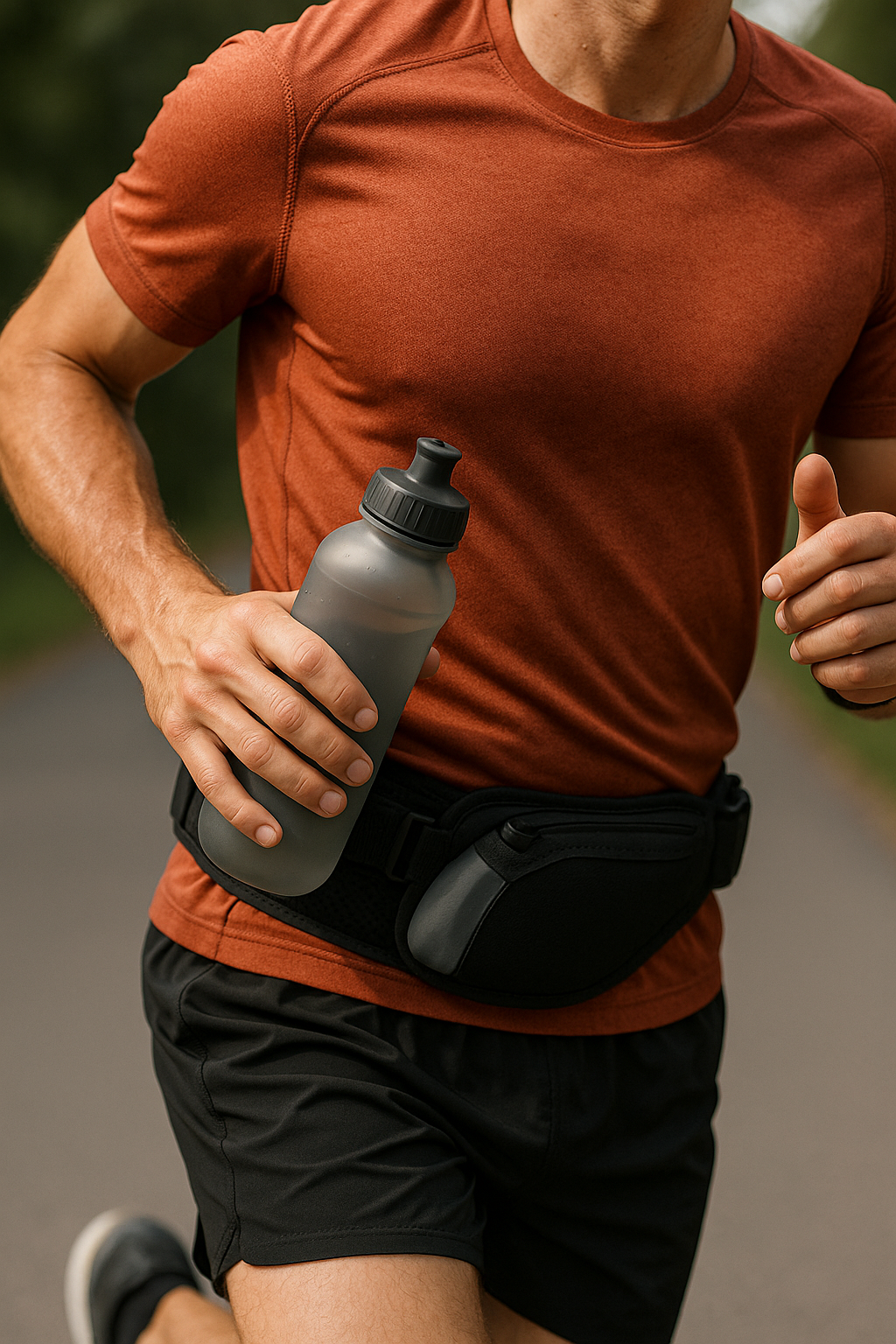 Entdecke die perfekte trinkflasche zum laufen: leicht, ergonomisch und BPA-frei - Illustration