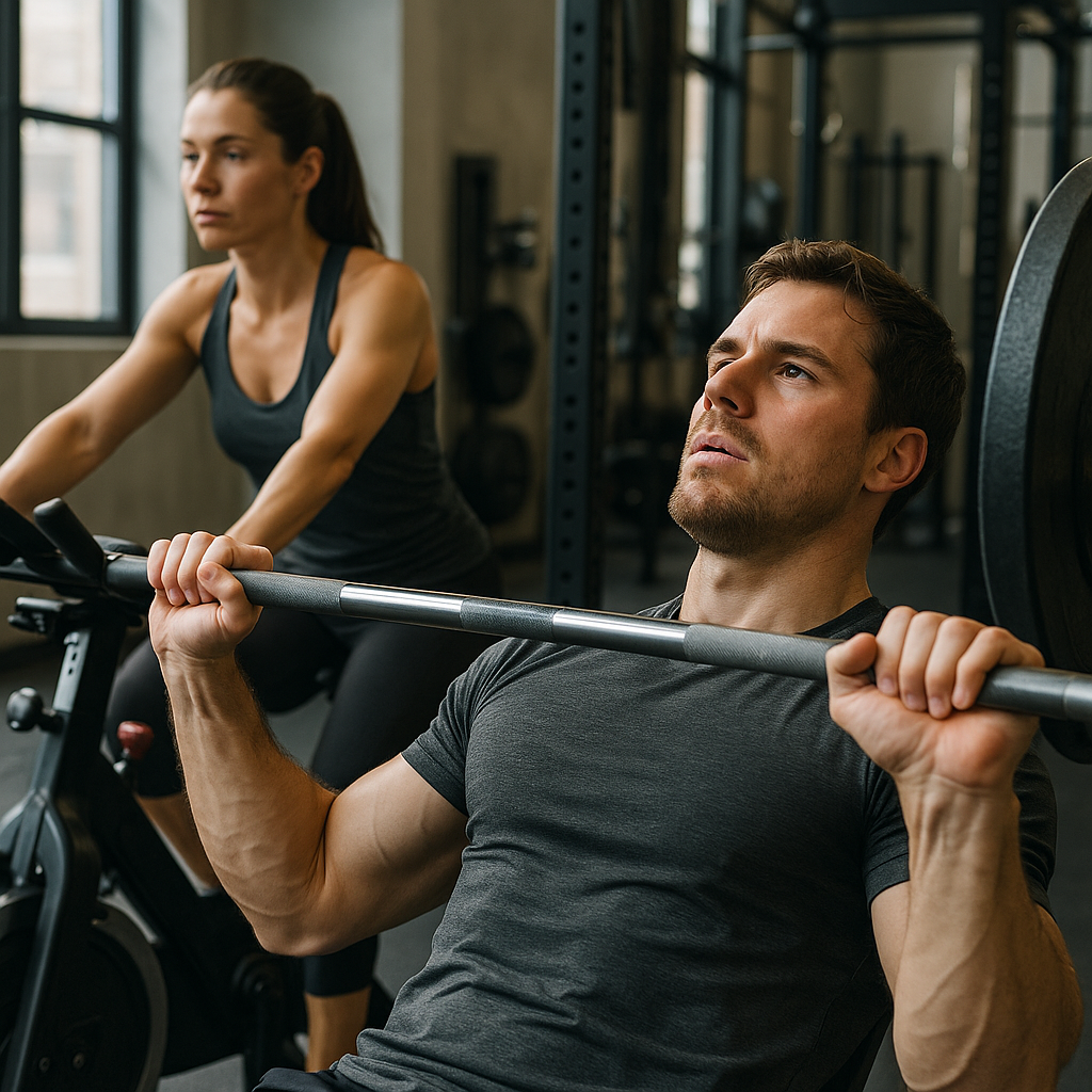 Cardio und krafttraining: die perfekte Kombination für Gesundheit und Fitness - Illustration