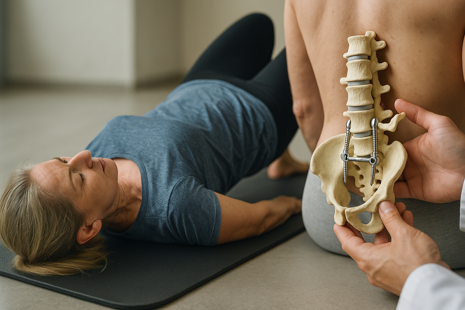 Übungsleser: wirbelsäule stabilisieren mit gezieltem muskeltraining - Illustration