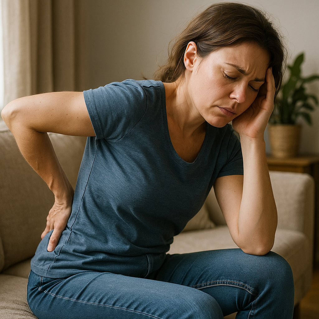 Rückenschmerzen und müdigkeit: der teufelskreis der erschöpfung durchbrechen - Illustration