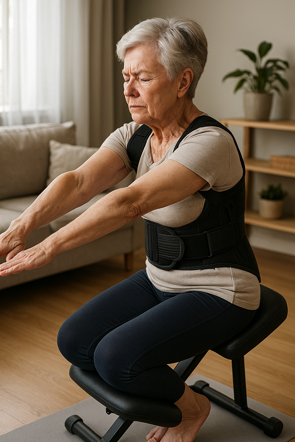 Übungsleser: effektive Übungen bei einem wirbelkörper-einbruch entdecken - Illustration