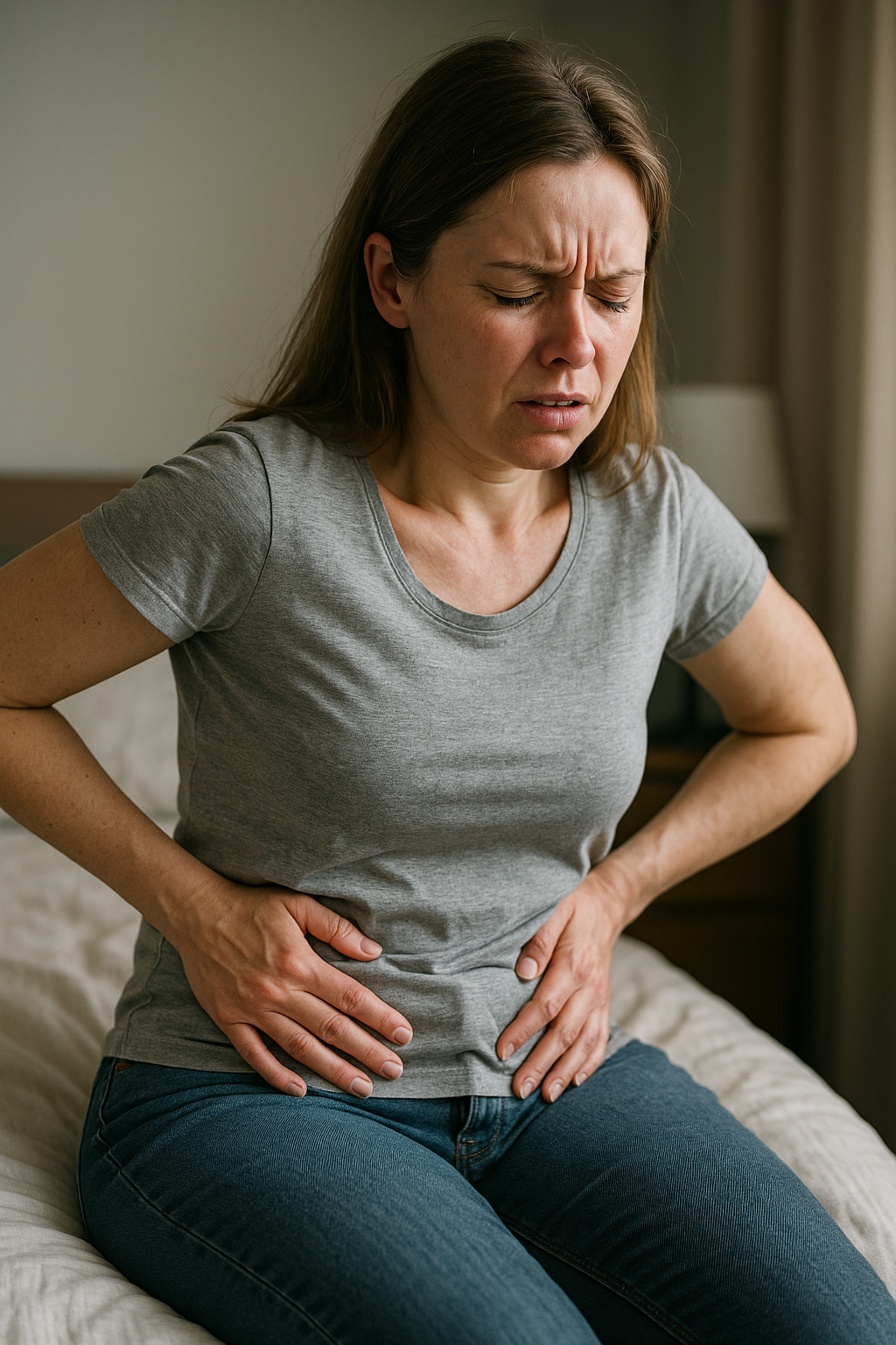 Schmerzen im unterbauch und unteren rücken: was steckt dahinter? - Illustration