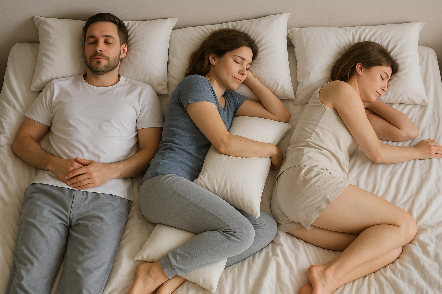 Finde deine ideale schlafposition für erholsame Nächte - Illustration