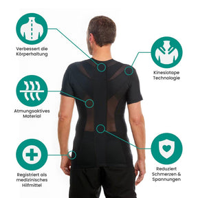 Men's Posture Shirt™ Zipper - Weiß