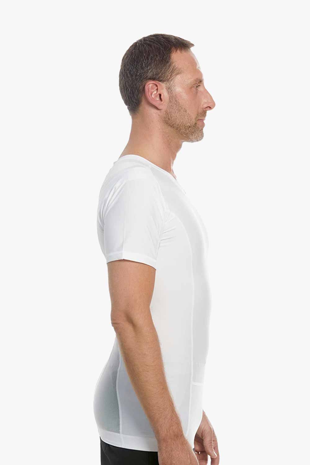 haltungskorrektur shirt für herren - weiß