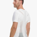  Haltungsshirt weiß für Herren mit Reißverschluss
