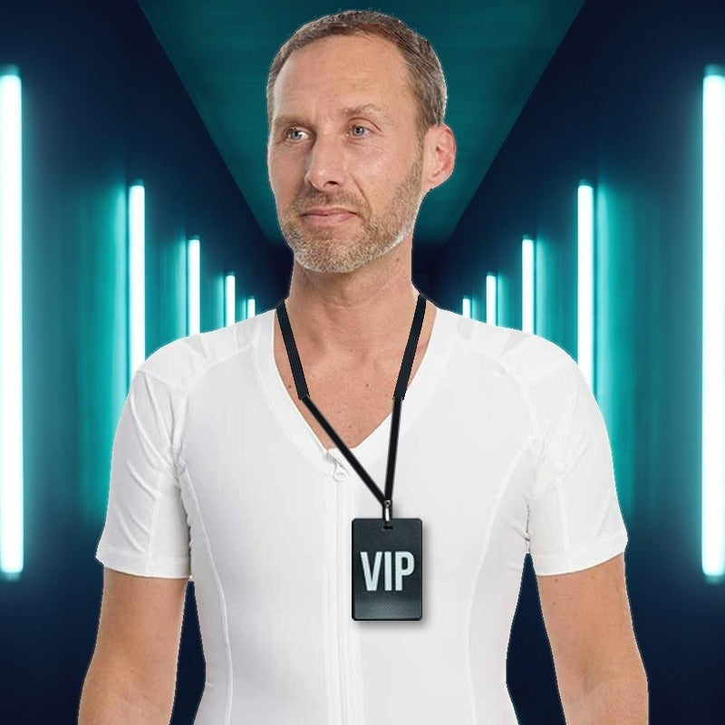 weiss haltungskorrektur shirt mit zipper